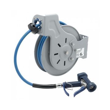 Epoxy coated hose reel with hose - 15m - T&S
