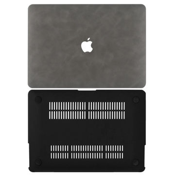 PU Leather Case Hard Shell for 2022 MacBook Air 13.6 inch - Grey