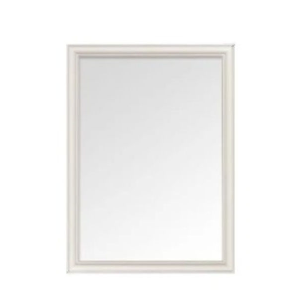 White wooden design mirror - 700mm by 500mm