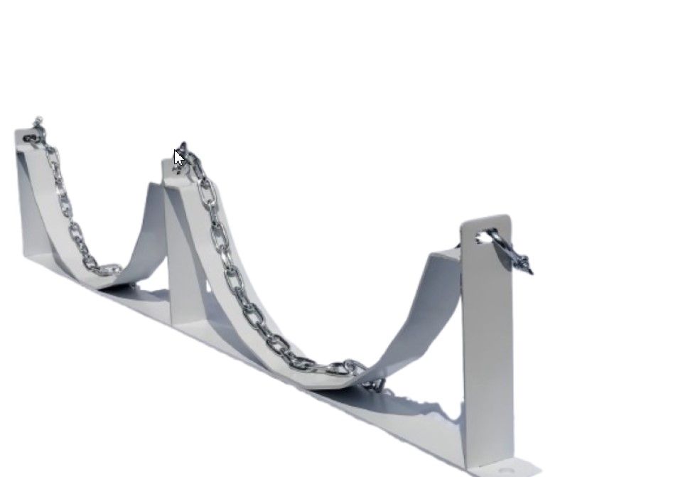 Wall Mounted double LP Gas Cylinder Bracket - White