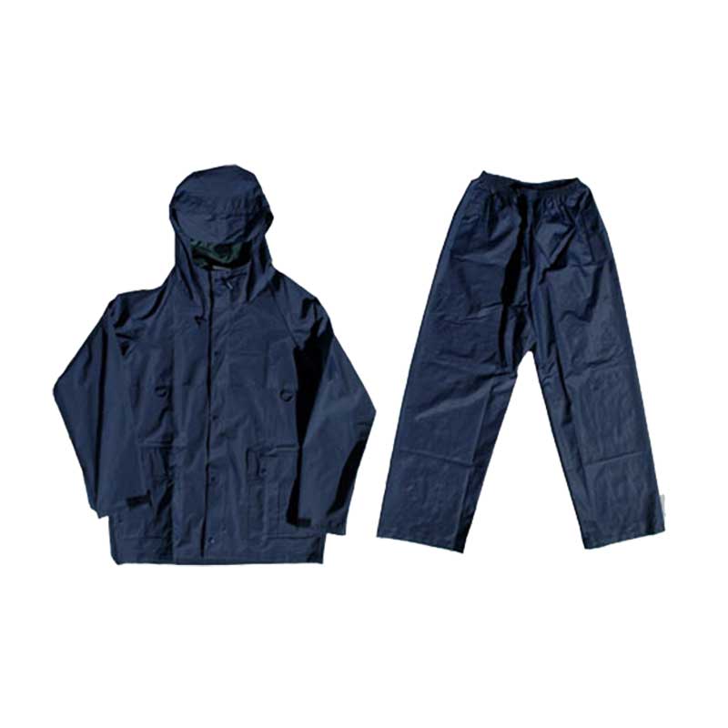 Rubberized Rain Suit Navy 2 Piece (Large)