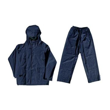 Rubberized Rain Suit Navy 2 Piece (Large)