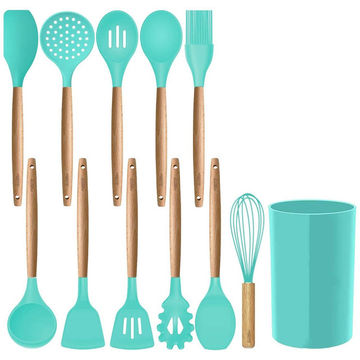 Kitchen Utensils 12 Piece Silicone with Holder - Kitchen Essentials