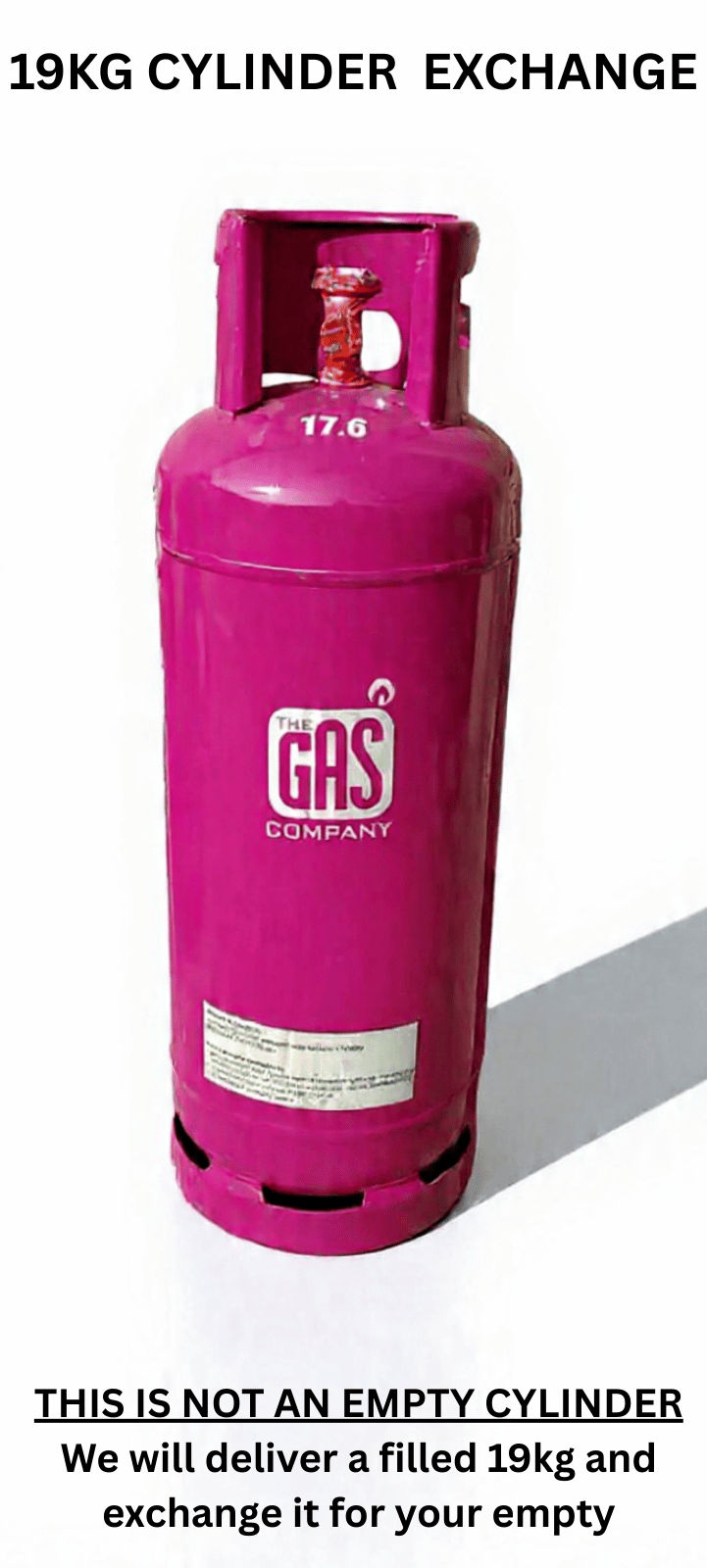 19kg Gas Cylinder Exchange (LPG) (This is not an empty cylinder)