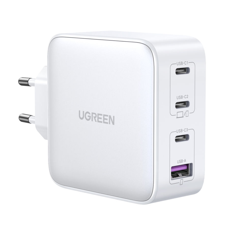 Ugreen 4 Port Gan 100W PD Wall Charger-White