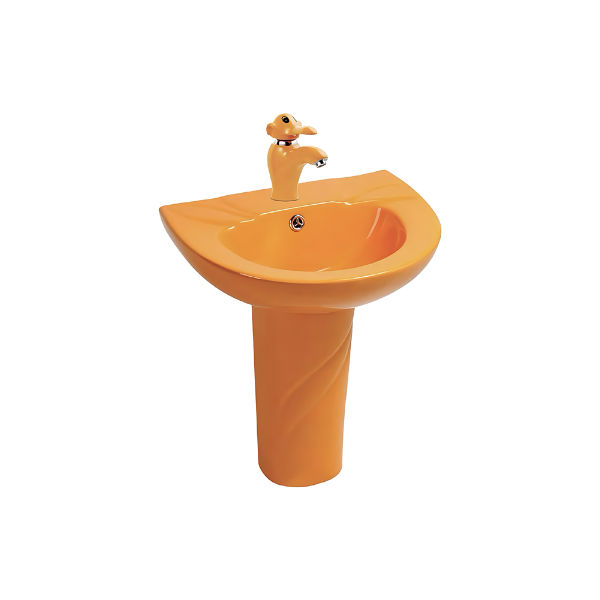 JUNIOR BASIN + PEDESTAL - ORANGE
