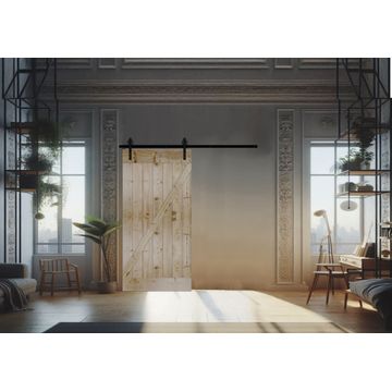 Z-Brace Plank Barn Door with Hardware Kit