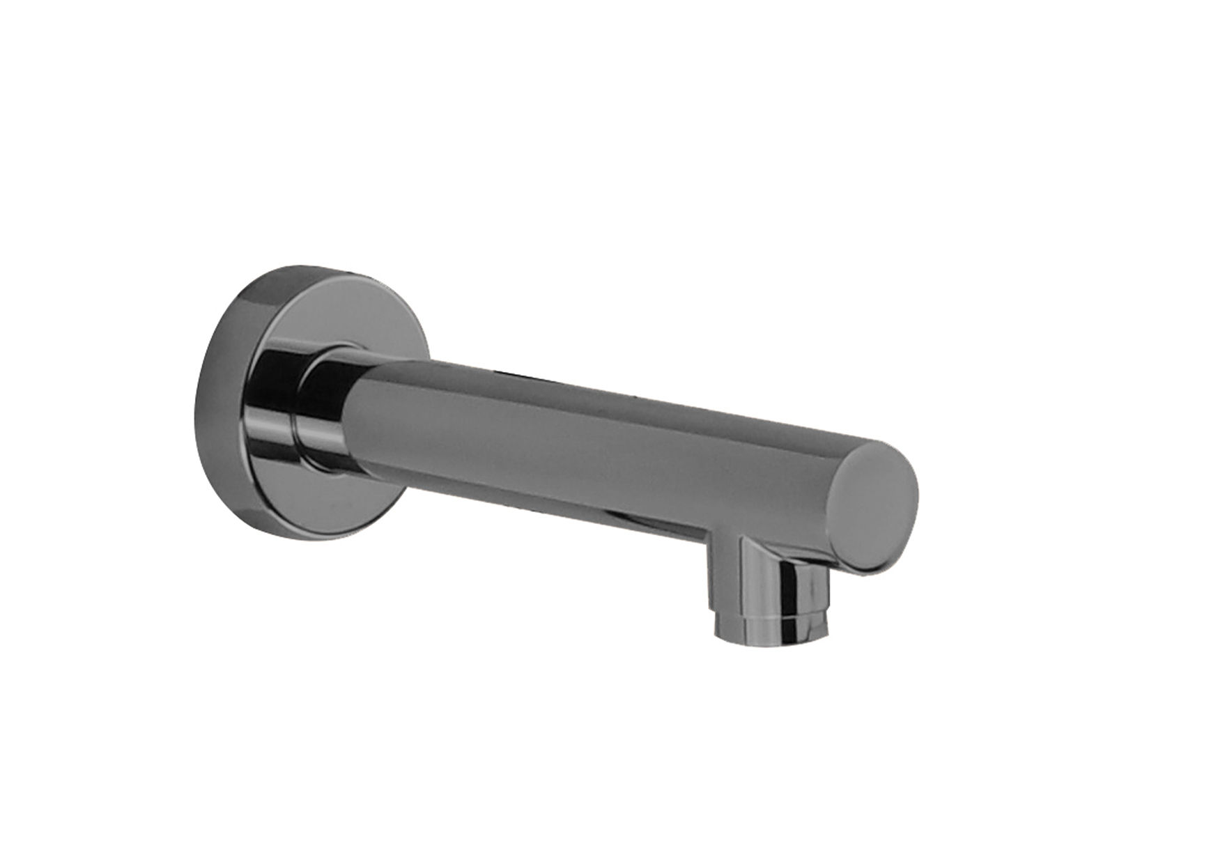 Devario Spout 180mm Round Brass - Gun Metal Grey