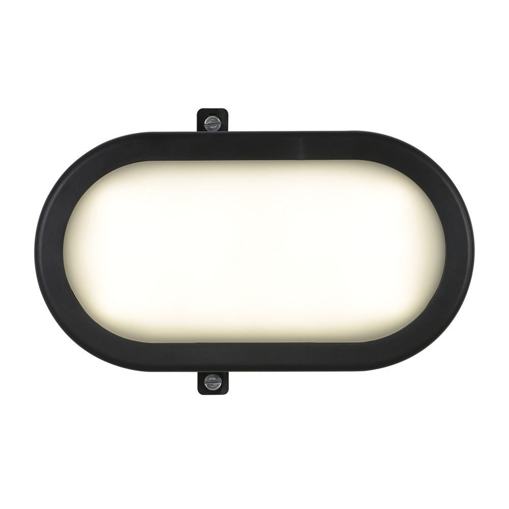 Eurolux - LED - Oval - Bulk Head - 220mm - 1x12w - Black