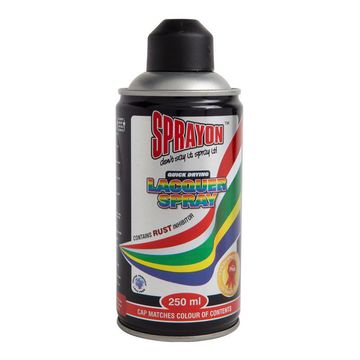 Sprayon Gloss Black Lacquer Spray Paint (Bulk Pack 4 x 250ml)