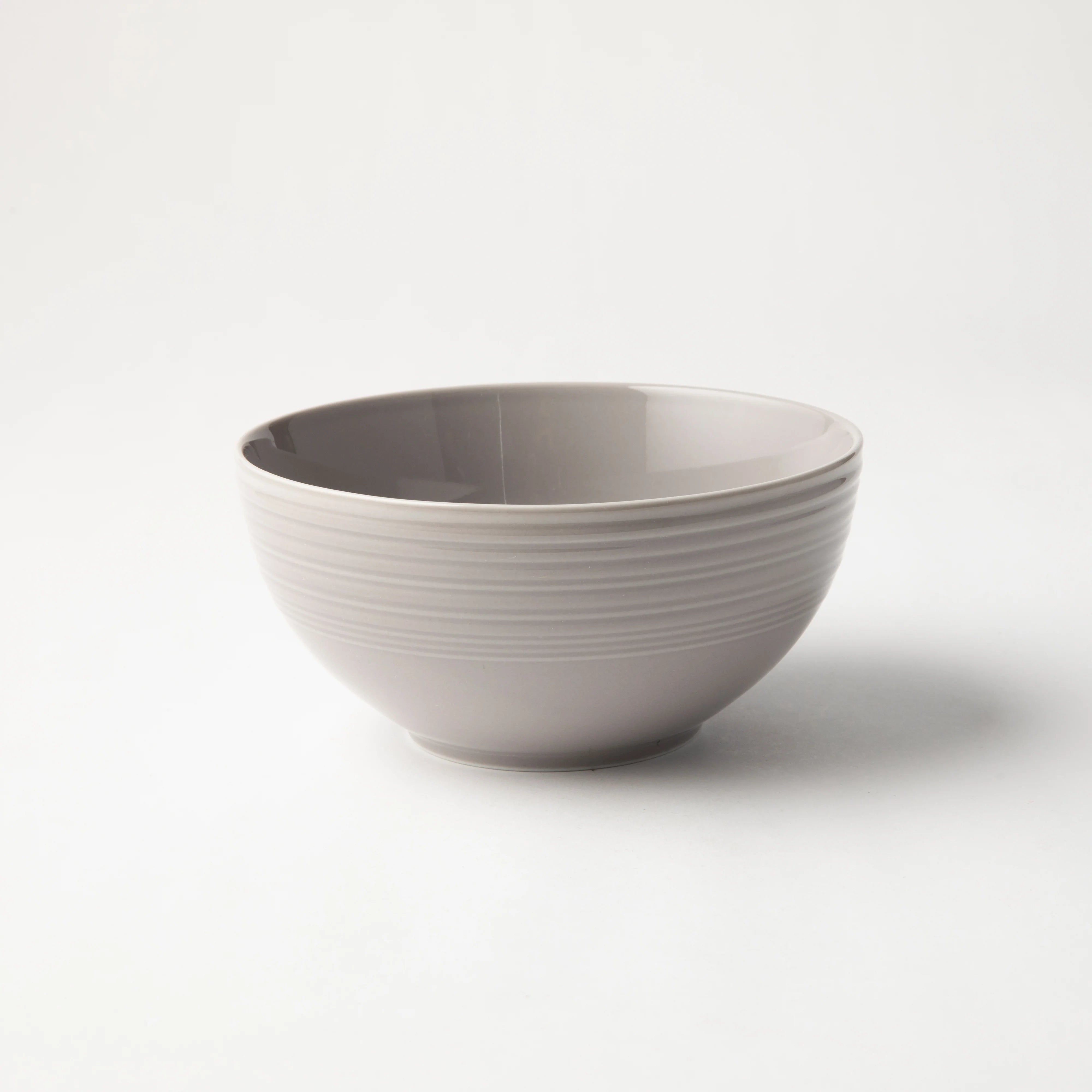Jenna Clifford - Embossed Lines Light Grey Cereal Bowl Set of 4