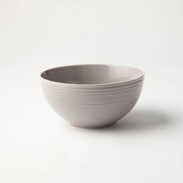 Jenna Clifford - Embossed Lines Light Grey Cereal Bowl Set of 4