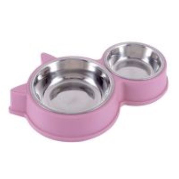 Stainless Steel Pet Bowls-pink