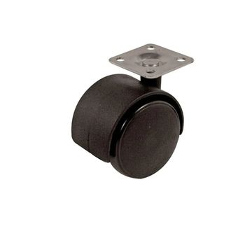 Twin Castor, with Square Plate, 50mm (4 pack) BY WOODLY