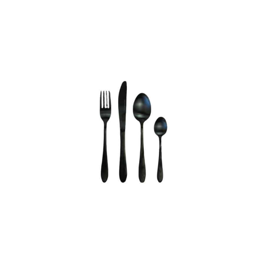 CASA Siena 16Pc Cutlery Set | Stainless Steel | Matte Black Finish
