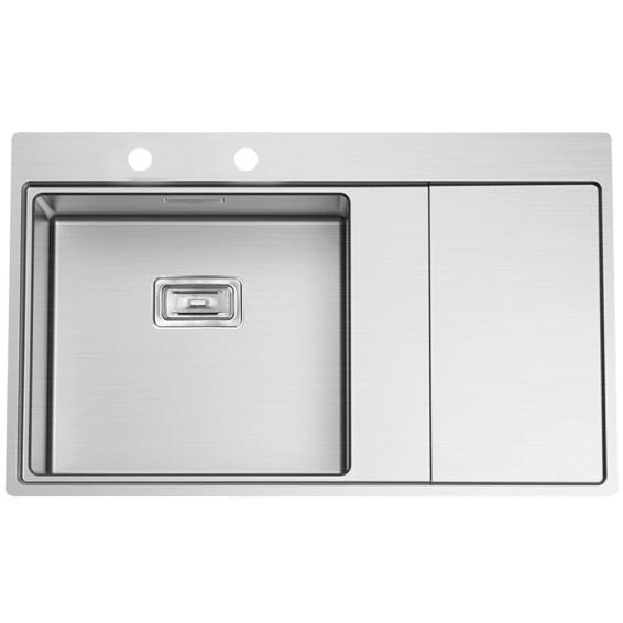 Frasa Kitchen Sink Maia Single Bowl Single Drainer Stainless Steel L86Cm X W52Cm