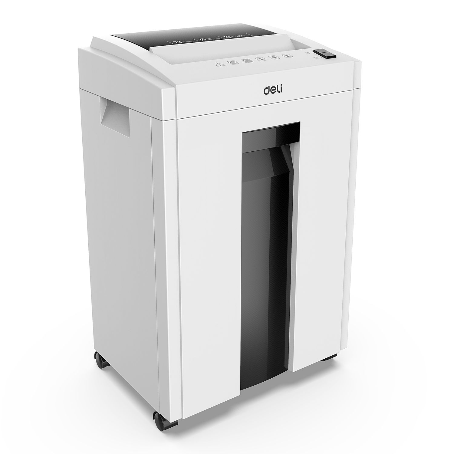 Deli Paper Shredder 10 Sheets 23L Bin Cross Cut White