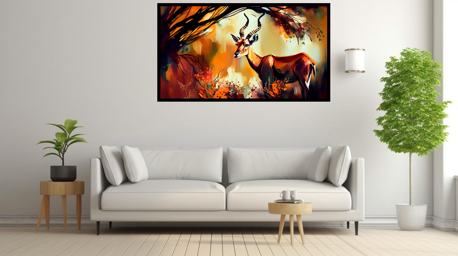 Canvas Wall Art - Abstract human faces - A1571 [120 x 80 cm]