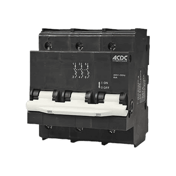 Circuit Breaker 13mm 6KA  3 Pole C-Curve   63A