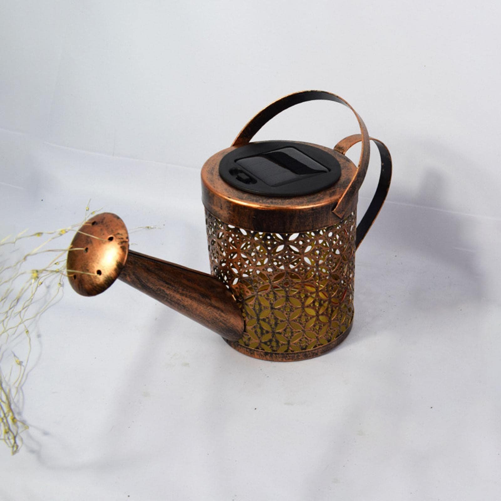Solar Garden Lamp LED Decorative Watering Can Pattern Twilight Sensor