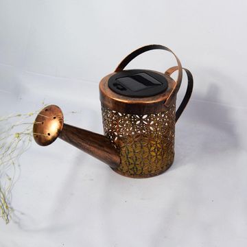 Solar Garden Lamp LED Decorative Watering Can Pattern Twilight Sensor
