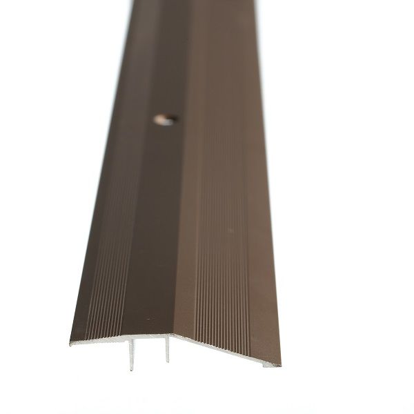 Aluminium Reducer Strip Dark Bronze Drilled 2500 x 43 Aluminium Door Strip
