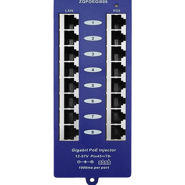 Scoop 8 Port Gigabit Passive Poe Injector