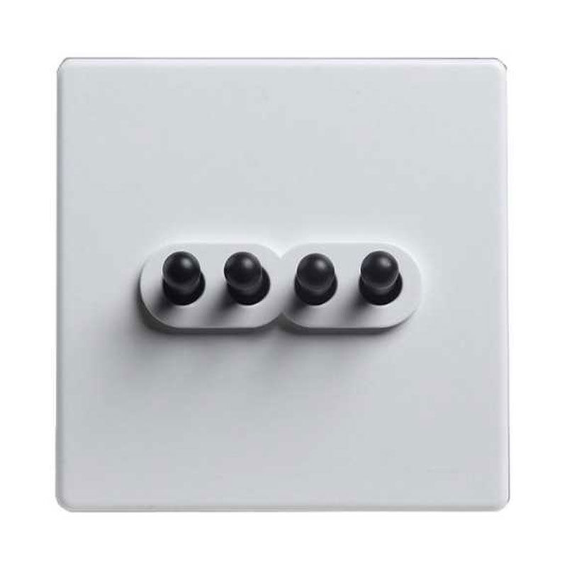 Classic White with Black Toggle, 4 Lever