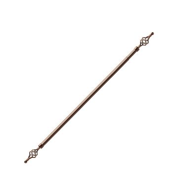 Sastro - Expandable Curtain Rod With Twisted Cage Finial 2m - Gold - Black