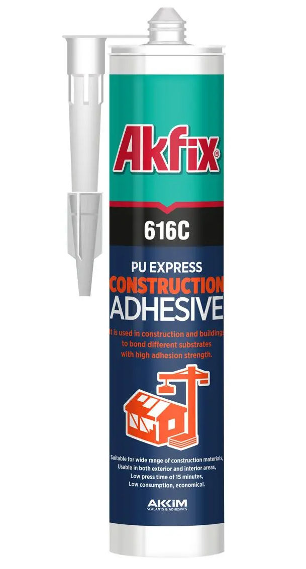 Akfix 616C PU Express Construction Adhesive, 310ml