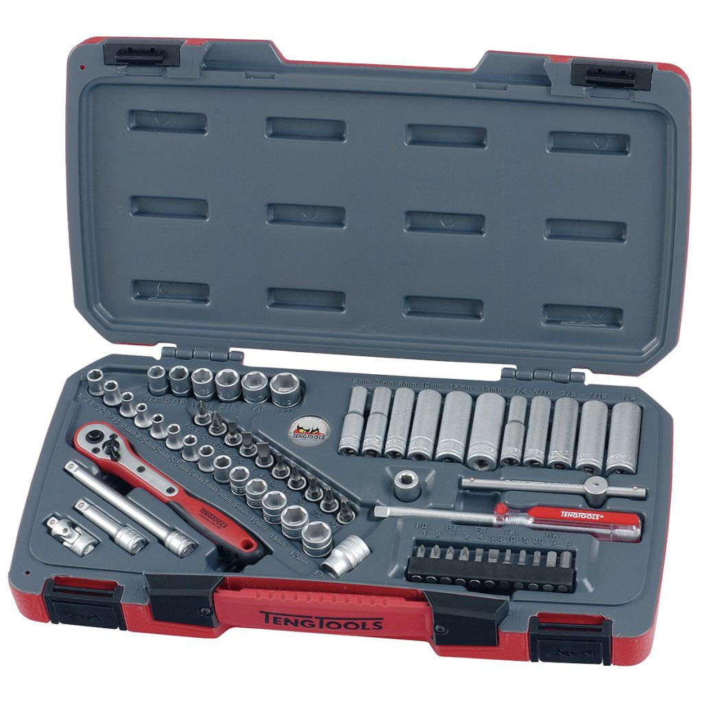 60PC 1/4inch Drive Socket Set (Metric/AF)