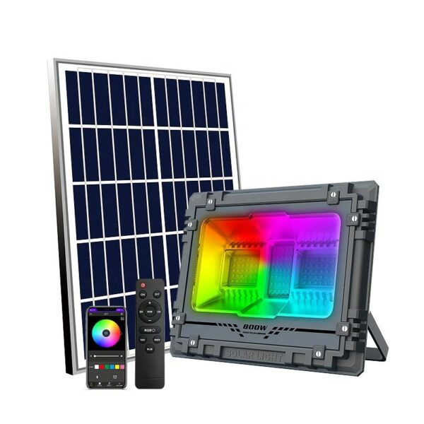 Solar Powered Flood Light RGB 800W