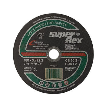 SUPERFLEX Abrasive Disc Cutting Stone  180mm x 3mm x 22.2mm