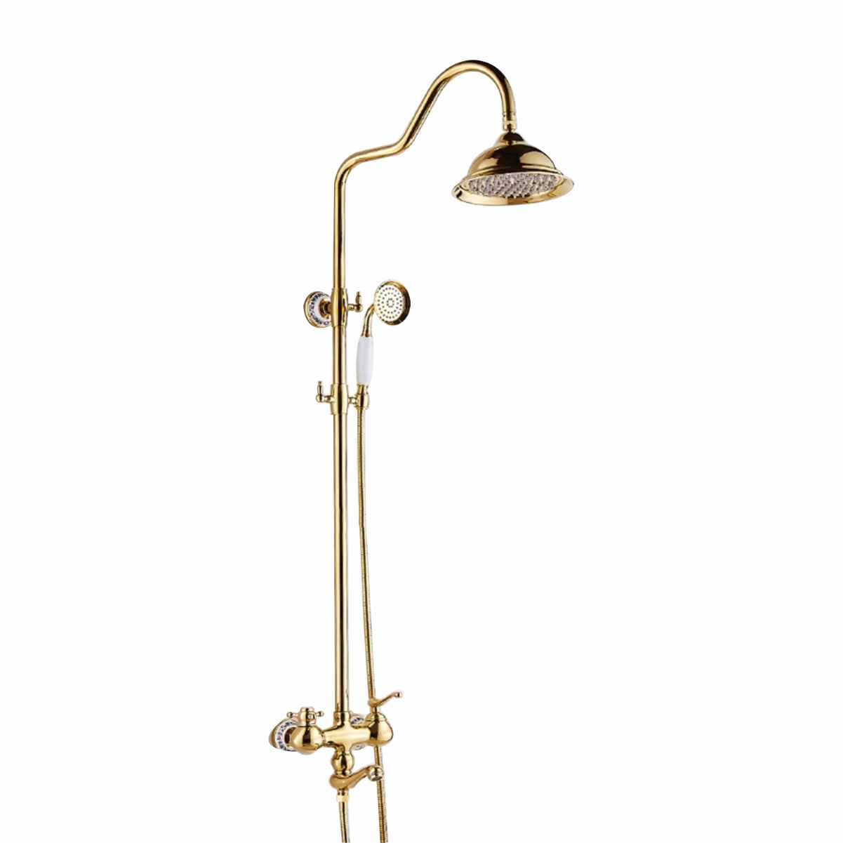Golden Plated Shower Faucet Set 8001-2