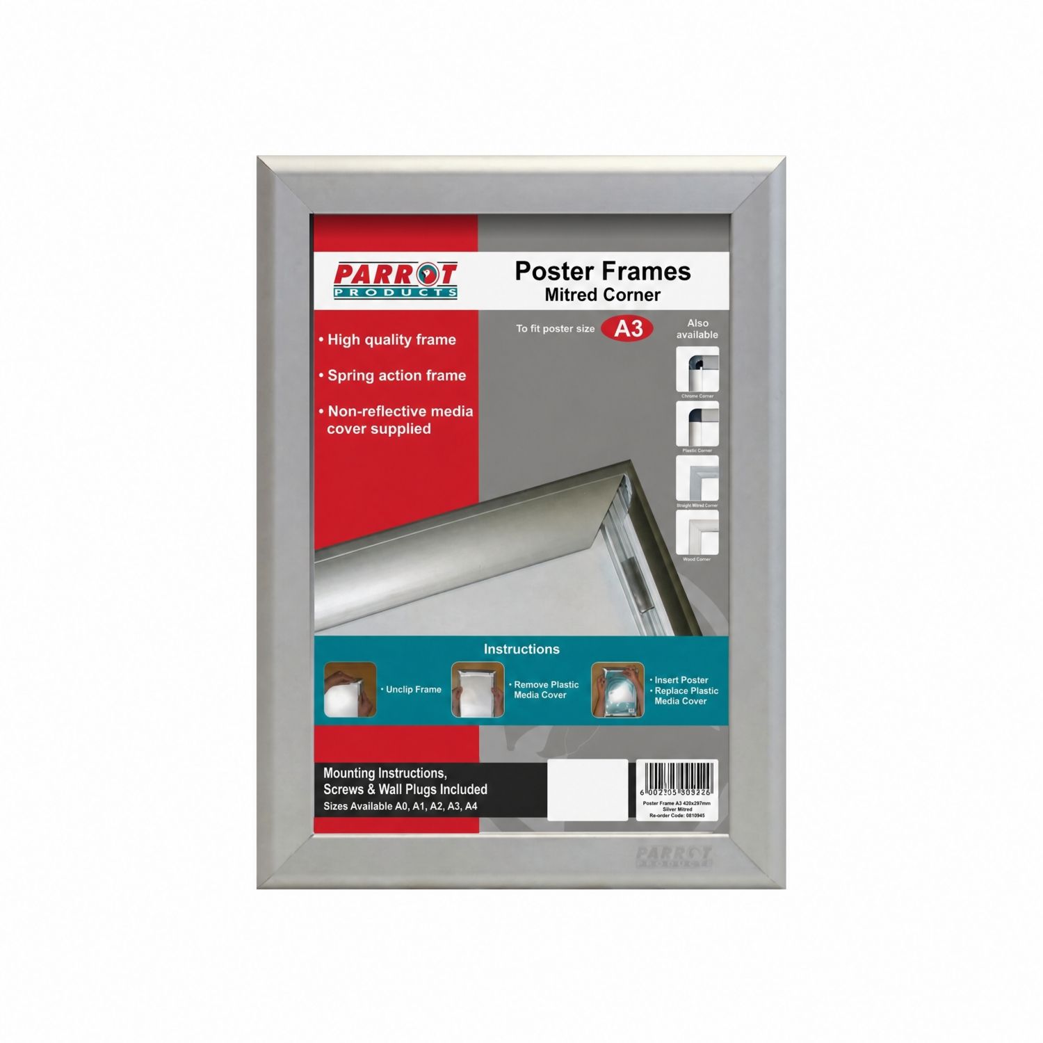 Poster Frame (A3 - 480*360mm - Single Sided - Mitred Corner)