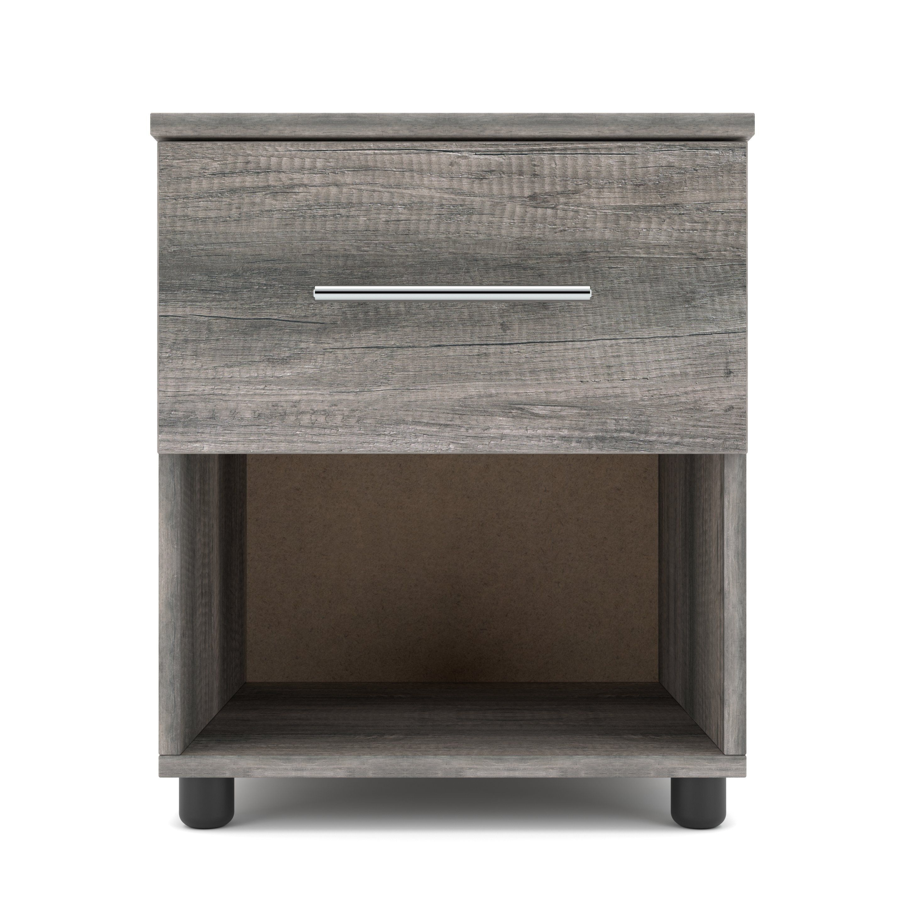 BAM! One Drawer Bedside Table - Monument Oak