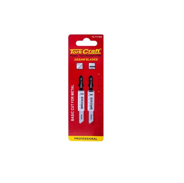Tork Craft - T-Shank Jigsaw Blade .8mm 28Tpi 75mm 2Piece - 2 Pack
