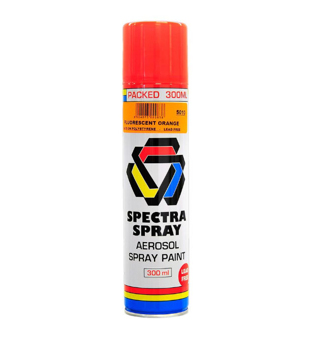 Spectra Spray - Spray Paint - 300ml - Fluorescent Orange - 2 Pack