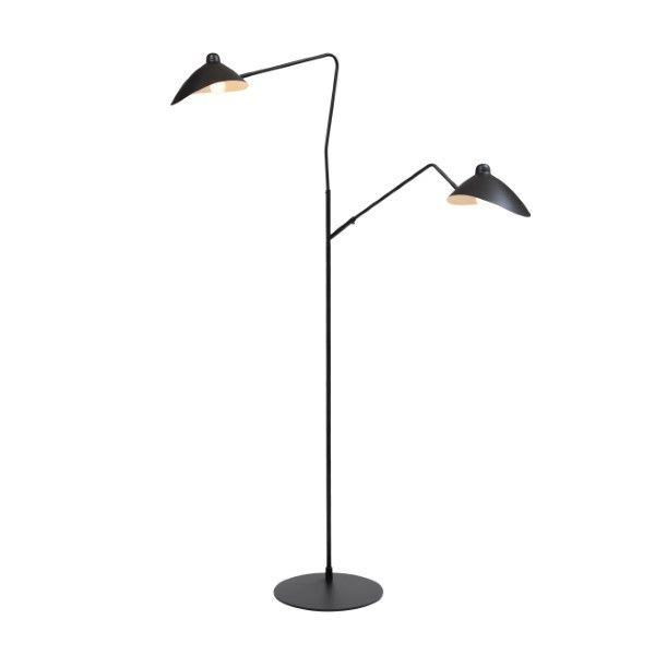 The Lighting Warehouse - Floor Lamp Marzio Black 2 Light