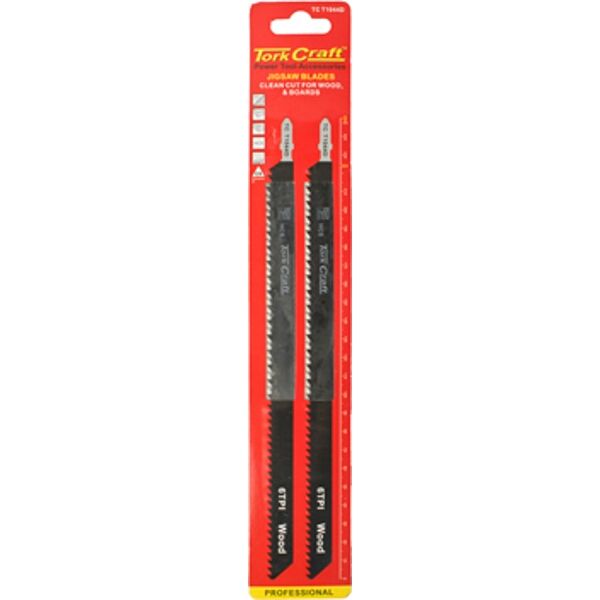 T-Shank Sabre Saw Blade Softwood/Chip/Ply/Firbre 4.0Mm 6Tpi 250Mm 2Pc