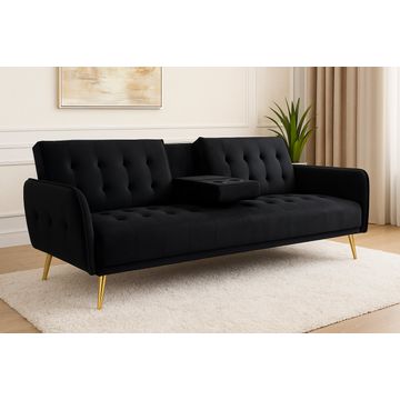 IG Furn - Sienna Luxe Sleeper Couch Black