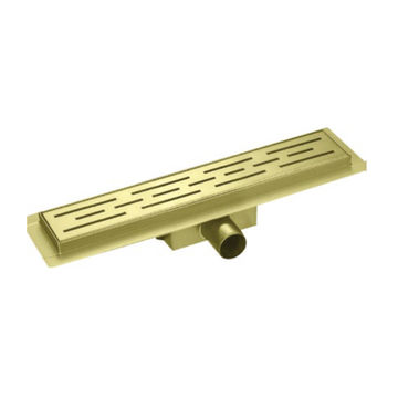 BRUSHED BRASS SHOWER CHANNEL 500mm - TRAP