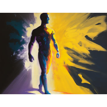 Canvas Wall Art - Visibility An Acrylic Painting  - B1386 - [120 x 80 cm]