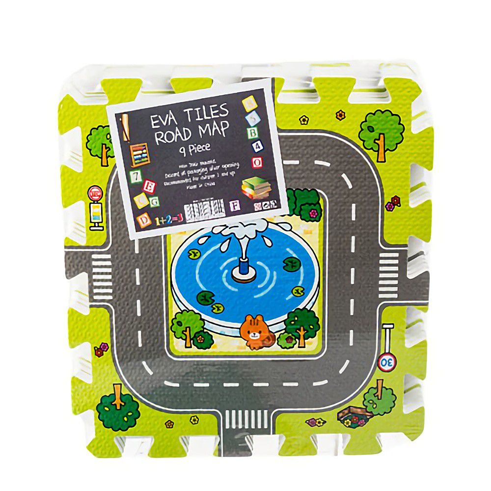 Edu Eva Road Map Puzzle Mat 9 Piece