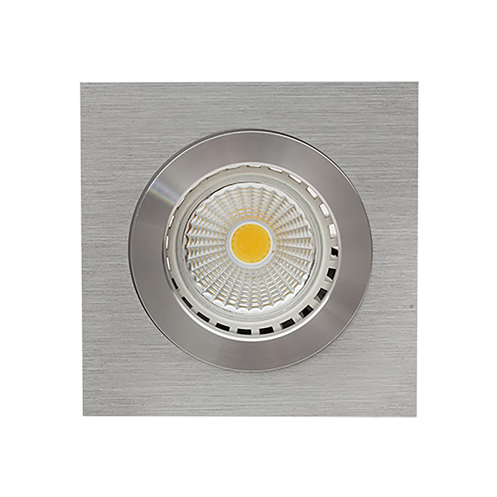 Cnc Square Down Light 80Mm Dia Aluminium - 5 Pack