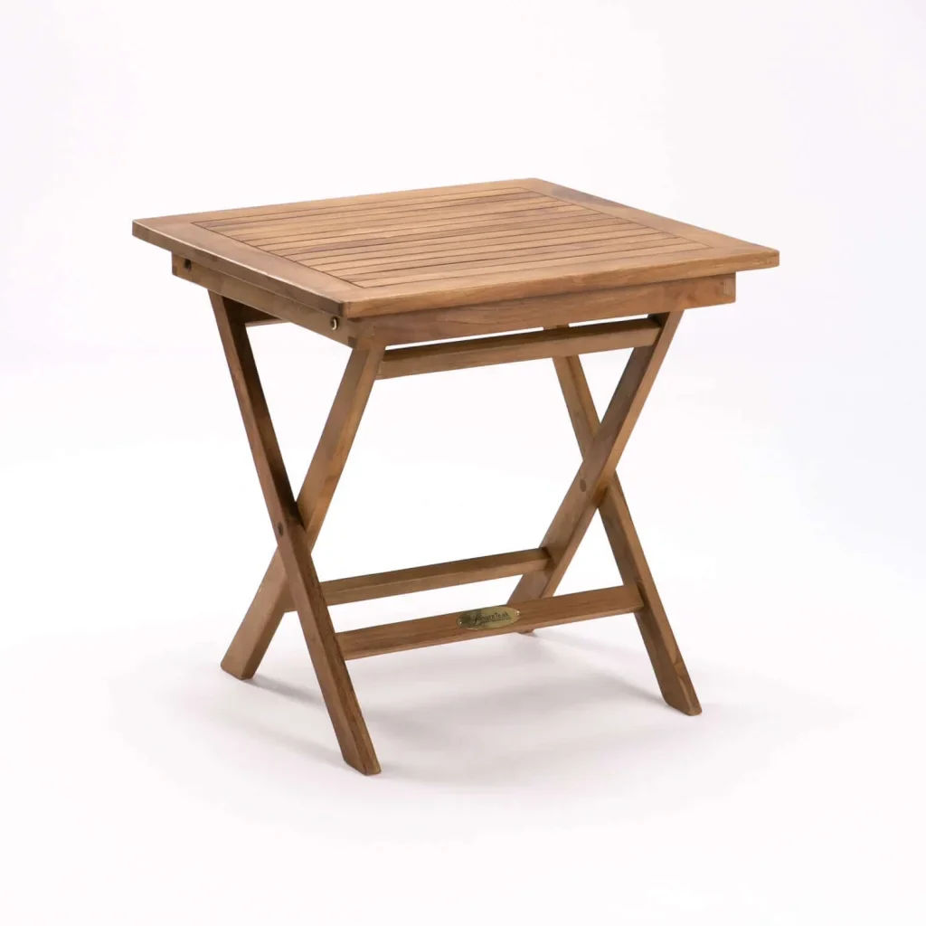 Teak Folding Side Table – 50cm Square | Indoor & Outdoor Use