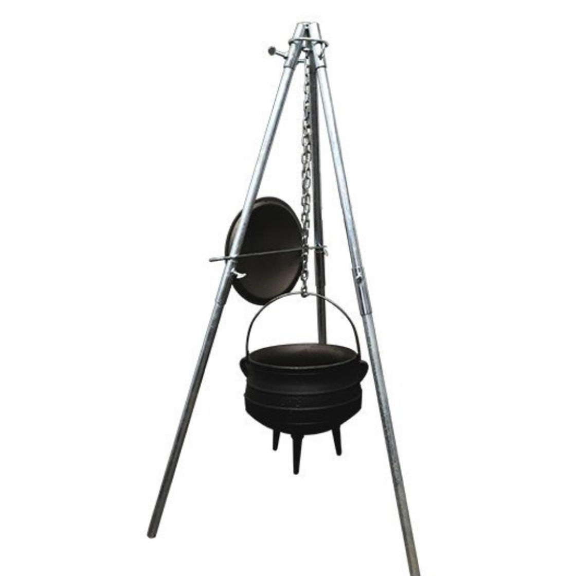 Potjie Pot Campfire Tripod with Chain - Foldable