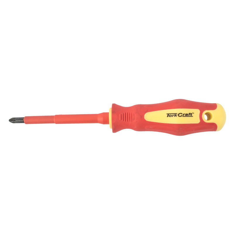 Tork Craft - Screwdriver Insulated Pozi.No.2 x 100mm Vde - 6 Pack