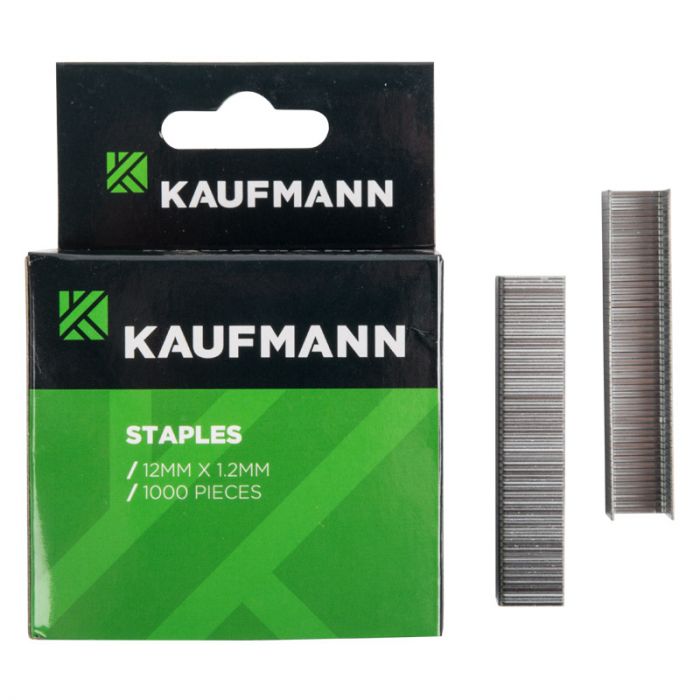 Kaufmann - H/Duty Staples 12mmx1000 P/Pack - 10 Pack