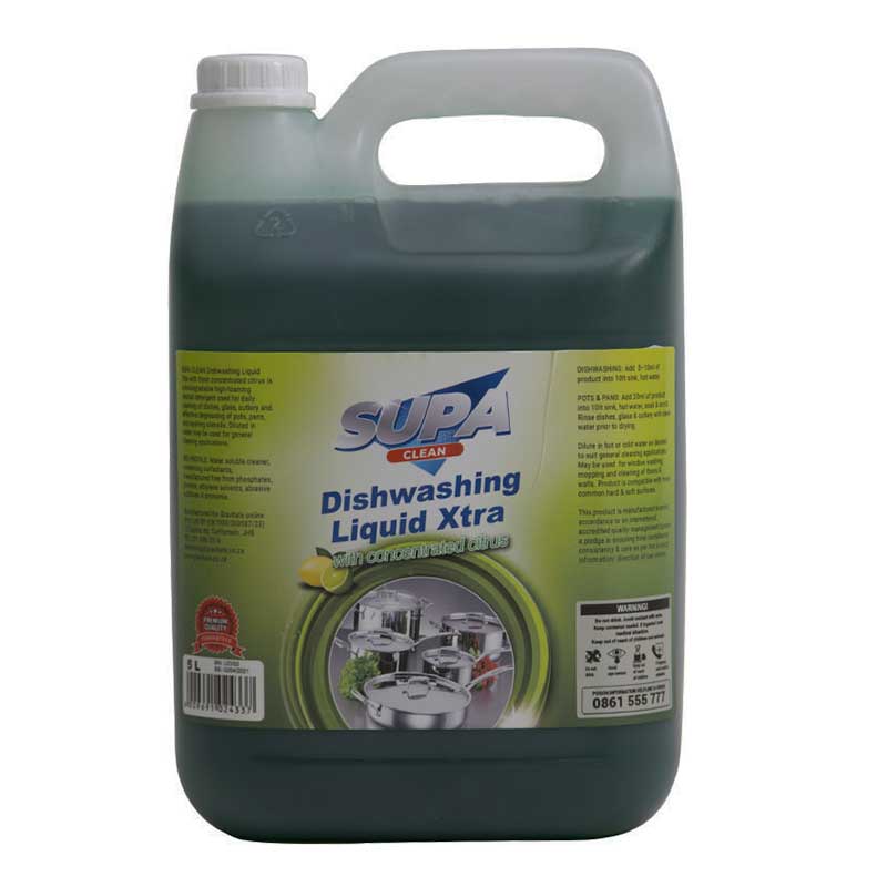 SUPA CLEAN Dishwashing Liquid Xtra with Citrus Biodegradable 5 Litre